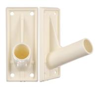 FELTECHELECTR Supporto per Asta Bandiera da Muro in Plastica Beige 2 Pezzi, Base Resistente al Vento per Bandiere Stagionali, Adatta a Tetto e Camion