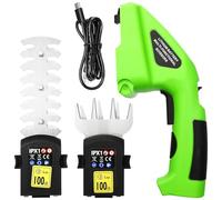 FELTECHELECTR Tagliasiepi Elettrico Ricaricabile a Batteria Lama in Lega per Potatura Efficiente e Rapida di Siepi e Giardini, Strumento Manuale in Plastico Verde per Paesaggistica