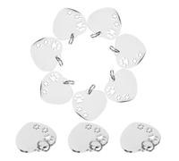 FELTECHELECTR Targhetta per Cane Design Compatto in Inossidabile 10 a Forma di Cuore Argento e Multi-funzionale per Accessori Cani e Portachiavi DIY