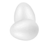 FELTECHELECTR Uova grandi da 20 cm, in polistirolo, 2 pezzi, uova di Pasqua fai da te, in schiuma, verniciabili, per bambini, festival