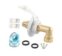 FELTECHELECTR Valvola di Ingresso Acqua per Camper in Ottone con Valvola di Non Ritorno, Resistente alla Ruggine, Facile Installazione, Compatibile con Sistema Idrico Rv e Tubo Acqua