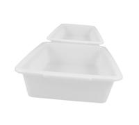 FELTECHELECTR Vassoio da Laboratorio Rettangolare in Plastica Set 2 Pezzi Capacità Media Design Anti-Perdita Piatto Organizzatore per Istituti di Ricerca e Laboratori Didattici