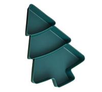 FELTECHELECTR Vassoio per Snack Forma di Albero di Natale Verde Piatto Diviso per Frutta Noci e Caramelle Vassoio Decorativo per Antipasti Casalinghi per Feste Natalizie
