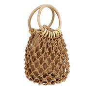 FELTECHELECTR Woven Small Pouch With Drawstring Closure in Cotton Rope, Lightweight Handbag For Women With Enough Capacity, Designed For Picnic And Pool Party