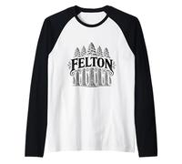 FELTON CALIFORNIA EST 1927 Redwoods Contea di Santa Cruz Maglia con Maniche Raglan