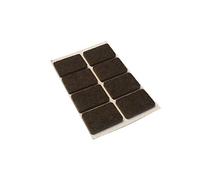 Feltrini adesivi rettangolari 20 x 30 mm. - marrone - 8 pz.