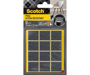 Feltrini adesivi ultra resistenti Scotch® 24x22 mm Grigio antracite