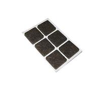 Feltrini Antigraffio Adesivi Quadrati, per Mobili, Sedie, Tavoli, Misura 30 x 30 mm, Colore Marrone, Confezione da 6 pezzi