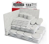 Feltrini per gambe di mobili X-PROTECTOR 133 pezzi, Bianchi. Migliori protezioni per pavimenti in legno - Feltrini per sedie e mobili pesanti per proteggere il tuo parquet