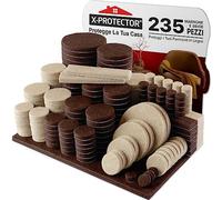 Feltrini per gambe di mobili X-PROTECTOR 235 pezzi, Marrone e Beige. Migliori protezioni per pavimenti in legno - Feltrini per sedie e mobili pesanti per proteggere il tuo parquet