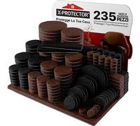 Feltrini per gambe di mobili X-PROTECTOR 235 pezzi. Marrone e Nero - Migliori protezioni per pavimenti in legno - Feltrini per sedie e mobili pesanti per proteggere il tuo parquet