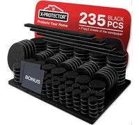 Feltrini per gambe di mobili X-PROTECTOR 235 pezzi, Nero - feltrini sedie migliori protezioni per pavimenti in legno - feltrini per mobili pesanti proteggi il tuo pavimento in legno e laminato!