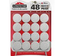 Feltrini per gambe di mobili X-PROTECTOR - 48 feltrini di alta qualità BIANCHI 25 mm- Feltrini per sedie per piedi di mobili pavimenti in legno - Migliori piedini per sedie e mobili