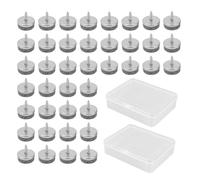 Feltrini per Mobili Da 40 Pezzi Con 2 Scatole Di Plastica, Protezioni per Il Pavimento Delle Gambe Della Sedia, Poggiapiedi per Mobili Montati a Vite, Protezioni per Il Pavimento Antigraffio