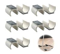 Feltrini per sedia a Dondolo, 10 Pezzi 22mm Feltrini per Sedie, Feltro in plastica a forma di U per adatto per delle su Pavimenti Piastrellati, Pavimenti in legno e per Ridurre il rumore, Bianco