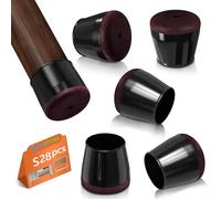 Feltrini per Sedie Rotondi, 28 Pezzi Tappi per Sedie, Gommini in Silicone con Feltro, Elastiche Protezione per Gambe Delle Sedie per Antigraffio(Fit:22-28mm)