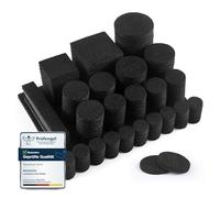 Feltrini per Sedies,moinkerin 160 Pezzi Feltrini Autoadesivi(Quadrato e Rotondo)-Nero Feltro per Mobili 5mm Per Mobili Piedi per Sedie, Pavimenti in Legno Duro