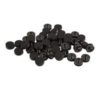 Feltrini rotondi SoftTouch da 1"""""""" con chiodi - Protezione superficiale per mobili in legno, neri (confezione da 48)