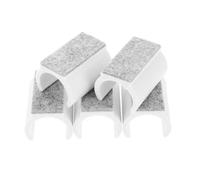 Feltrini Sedie Accessori for mobili antiscivolo da 25 pezzi | Protezioni for pavimenti in feltro, protezioni for le gambe della sedia con riduzione del rumore a forma di U(White,22mm)