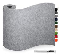 Feltrini Sedie Grigio chiaro, Feltro Adesivo Forte, 40x200cm Feltrini per Mobili Pesanti, 3mm de Spessore Moquette Adesiva per Auto, Feltrino Autoadesivo per Sedie, Mobili, DIY, Cornici