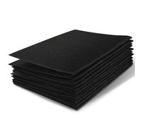 Feltro, 17,8 x 27,9 cm, tessuto per artigianato, 10 pezzi, Halloween e Natale, progetti fai da te e cucito (nero)
