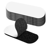 Feltro Adesivo Forte Biadesivo (15 paia), Nastro autoadesivo extra forte, Per tessuto, parete, porta, metallo, vetro, Extra Forte Riutilizzabile, 3 * 10cm, Forma ovale nera