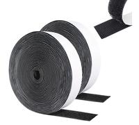 Feltro Adesivo Forte Biadesivo,Rotolo Adesivo Forte Per Zanzariere,Feltro Nastro Per Zanzariere,Biadesivo Sistema Di Fissaggio Hook & Loop,5M,Nero