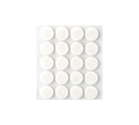 Feltro adesivo in lana Ø 22 mm, colore bianco, ideale per artigianato, riparazione di mobili e protezione delle superfici.