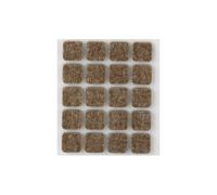 Feltro adesivo in lana 17 x 17 mm marrone: ideale per artigianato, trapuntatura e protezione delle superfici.