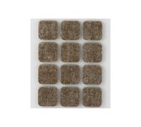 Feltro adesivo in lana 22 x 22 mm, colore marrone, ideale per artigianato, decorazione e protezione delle superfici.