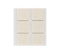 Feltro adesivo in lana 31 x 31 mm bianco, ideale per artigianato, fai da te e protezione delle superfici.