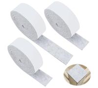 Feltro autoadesivo, 3 rotoli da 100 cm x 2 cm, in feltro, autoadesivo, per sedie e piedi, per mobili, a qualsiasi forma, ritagliabile
