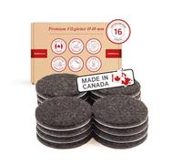 Feltro autoadesivo rotondo 40 mm, 5 mm di spessore, 16 feltrini per mobili pesanti, marrone, protezione per parquet o laminato, per mobili, gambe del tavolo, gambe della sedia, prodotti in Canada