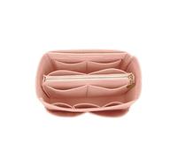 Feltro Borsa Organizer Inserto con cerniera Borsa Tote Shaper Fit Speedy Neverfull MM GM, Rosa, Small