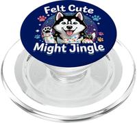 Feltro carino Might Jingle Festive Christmas Dog Husky Xmas PopSockets PopGrip per MagSafe