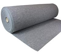 Feltro grigio, 100 x 150 cm, al metro, 7,0 mm di spessore, 750 g/m²