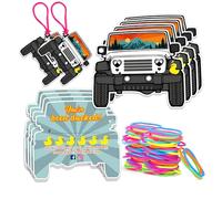 FELYC Biglietto con scritta "You've Been Ducked", etichette per anatre Dcuk, confezione da 50, 8,9 x 6,3 cm, etichetta con foro e elastici, design auto SUV (bianco-7FDK1004)