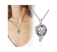 Female crystal phoenix necklace, pendant about 3x2.5cm, suitable for multiple occasions