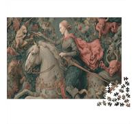 Female Knight Riding A Horse And Holding A Sword|| Puzzle Divertenti Per Tutta La Famiglia 1000pcs (75x50cm) Adulti