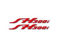 FEMEIN Adesivi Moto per Honda Sh 300i Sh300 I I SH300i Ruota di Bicicletta Riflettente Adesivo Impermeabile Serbatoio Casco Logo Decalcomanie (Color : Reflective Red)