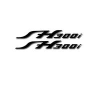 FEMEIN Adesivi Moto per Honda Sh 300i Sh300 I I SH300i Ruota di Bicicletta Riflettente Adesivo Impermeabile Serbatoio Casco Logo Decalcomanie (Color : Black Non-Reflective)