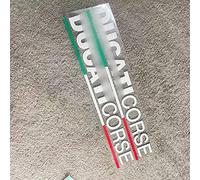 FEMEIN Multi Colore Vinile Adesivo Riflettente per Ducati 848 1199 1098 S 899 Logo Corpo Pedale Pannello Laterale Bandiera Italiana per Ducati Corse (Color : White Letters)