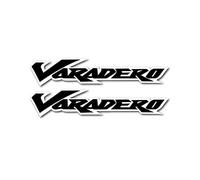 FEMEIN per Honda Varadero 125 1000 Moto Bicicletta Adesivo Impermeabile Riflettente Serbatoio Bagaglio Casco Logo Moto Sticker (Color : Nero)