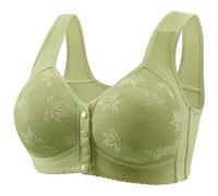Femem Reggiseno senza ferretto Push Up in cotone classico biancheria intima larghe bretelle traspiranti quotidiane push-up aperto davanti reggiseno morbido BH grande taglia reggiseno reggiseno