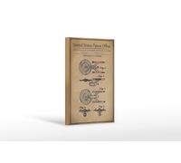 Femer Cartello in legno brevetto, 12 x 18 cm, design per una nave spaziale giocattolo