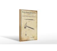 Femer Cartello in legno brevetto, 20 x 30 cm, design per un'ascia dei vigili del fuoco