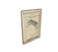 Femer Cartolina in latta, 10 x 14 cm, design per una targa decorativa Marimba