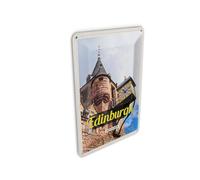 Femer Cartolina in latta da viaggio, 10 x 14 cm, Edimburgo, Scozia, città vecchia