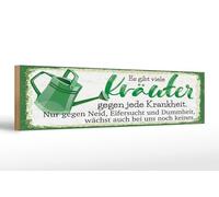 Femer Targa in legno, 46 x 10 cm, ci sono molte erbe contro ogni malattia