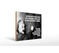 Femer Targa in legno citazione 30 x 40 cm Einstein Lavagna abiti mobili idee visioni del mondo